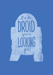 Komar Star Wars Silhouette Quotes R2D2 Reproducción de arte 50x70cm | Yourdecoration.es