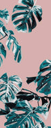 p016b vd1 komar monstera ros C3 A9 blauw Fotomural Tejido No Tejido 100x250cm 1 Tira | Yourdecoration.es