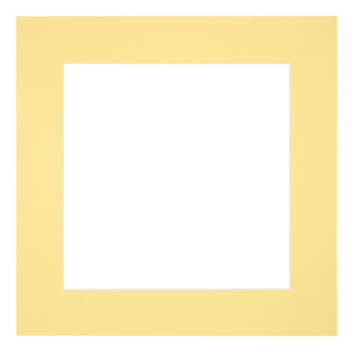 Paspartú Tamaño del Marco 25x25 cm - Tamaño de la Foto 13x13 cm - Amarillo