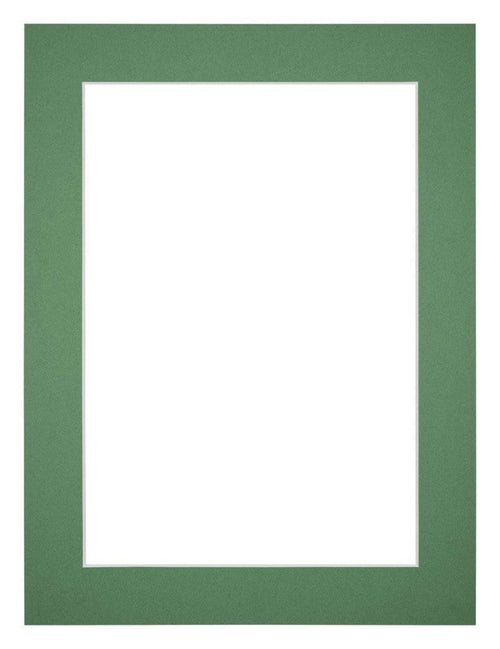 Paspartú Tamaño del Marco 46x61 cm - Tamaño de la Foto 40x50 cm - Bosque Verde