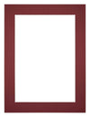 Paspartú Tamaño del Marco 48x68 cm - Tamaño de la Foto 40x50 cm - Vino Rojo