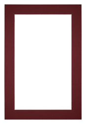 Paspartú Tamaño del Marco 62x93 cm - Tamaño de la Foto 55x85 cm - Vino Rojo