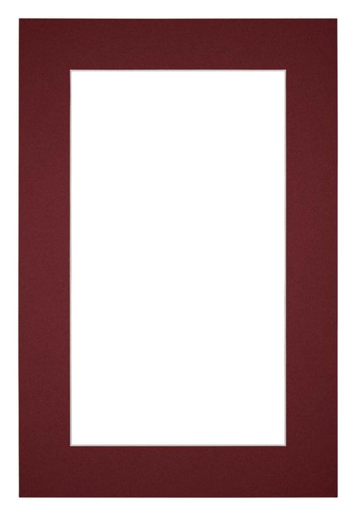 Paspartú Tamaño del Marco 62x93 cm - Tamaño de la Foto 50x70 cm - Vino Rojo