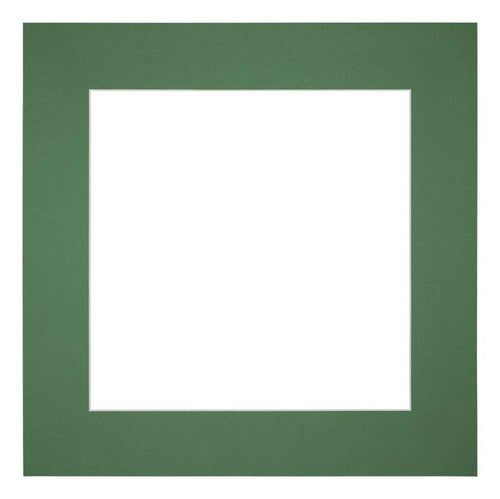 Paspartú Tamaño del Marco 25x25 cm - Tamaño de la Foto 13x13 cm - Bosque Verde