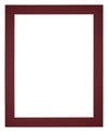 Paspartú Tamaño del Marco 20x25 cm - Tamaño de la Foto 9x13 cm - Vino Rojo