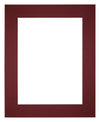 Paspartú Tamaño del Marco 25x30 cm - Tamaño de la Foto 13x18 cm - Vino Rojo