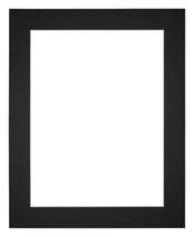 Paspartú Tamaño del Marco 20x25 cm - Tamaño de la Foto 10x15 cm - Negro