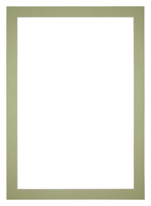 Paspartú Tamaño del Marco 32x45 cm - Tamaño de la Foto 20x40 cm - Menta Verde