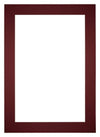 Paspartú Tamaño del Marco 36x49 cm - Tamaño de la Foto 20x30 cm - Vino Rojo