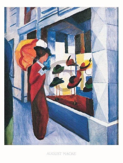 August Macke  Hutladen Reproducción de arte 60x80cm | Yourdecoration.es