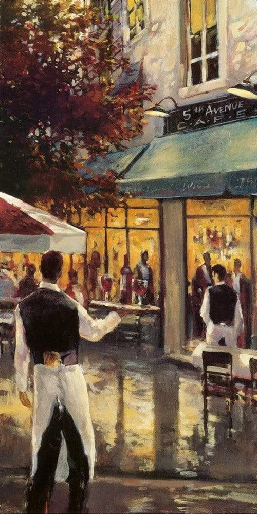 Brent Heighton  5th Ave Cafe Reproducción de arte 40x80cm | Yourdecoration.es