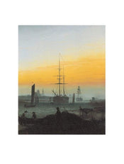 Caspar David Friedrich  Der Greifswalder Hafen Reproducción de arte 70x90cm | Yourdecoration.es