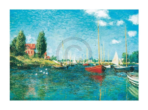 Claude Monet  Red Boats Reproducción de arte 80x60cm | Yourdecoration.es