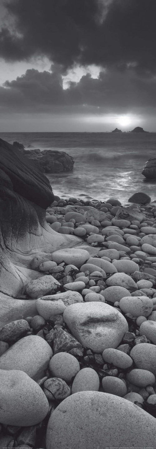 Helen Dixon  Rocky beach at sunset Reproducción de arte 33x95cm | Yourdecoration.es