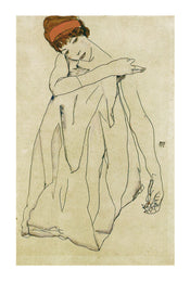 Egon Schiele Sitzende Frau Reproducción de arte 50x70cm | Yourdecoration.es