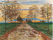 Ferdinand Hodler  Herbstabend 1892 Reproducción de arte 60x48cm | Yourdecoration.es