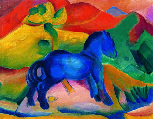 Franz Marc  Blaues Pferdchen Reproducción de arte 90x70cm | Yourdecoration.es