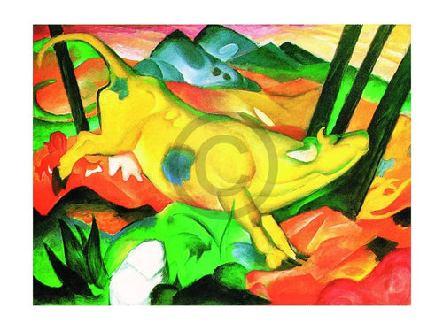 Franz Marc  Gelbe Kuh Reproducción de arte 80x60cm | Yourdecoration.es