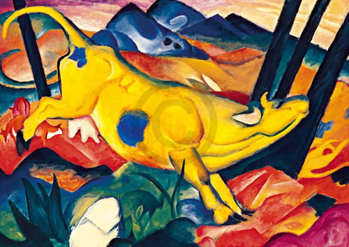 Franz Marc  Die gelbe Kuh Reproducción de arte 29.7x21cm | Yourdecoration.es