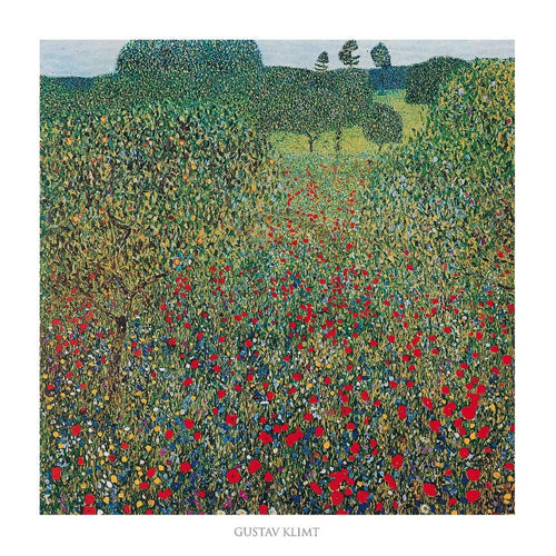 Gustav Klimt  Campo di papaveri Reproducción de arte 70x70cm | Yourdecoration.es