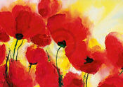 Heidi Reil  Roter Mohn Toskana Reproducción de arte 100x70cm | Yourdecoration.es