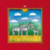 Linda Edwards  Three little zebras Reproducción de arte 40x40cm | Yourdecoration.es