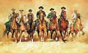 Renato Casaro  The magnificent Seven Reproducción de arte 138x85cm | Yourdecoration.es