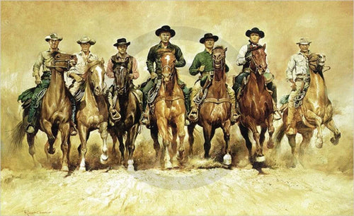 Renato Casaro  The magnificent Seven Reproducción de arte 100x61cm | Yourdecoration.es