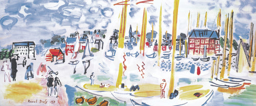 Raoul Dufy  Dimanche a Deauville Reproducción de arte 101x42cm | Yourdecoration.es