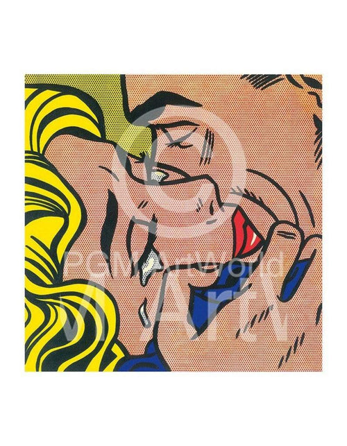 Roy Lichtenstein  Kiss V Reproducción de arte 35.5x28cm | Yourdecoration.es