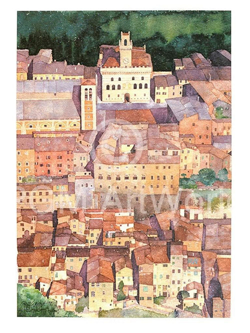 Ralf Westphal  Mittelalterliche Bergstadt Montepulciano, Toskana Reproducción de arte 30x40cm | Yourdecoration.es