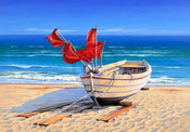 Sigurd Schneider  Small fishing boat Reproducción de arte 80x60cm | Yourdecoration.es