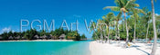 Shutterstock  Beautiful beach on Bora Bora Reproducción de arte 95x33cm | Yourdecoration.es