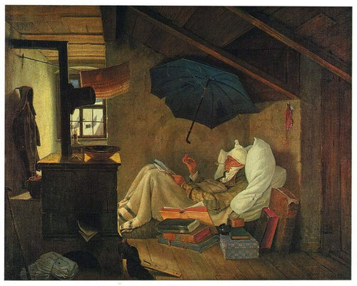 Carl Spitzweg  Der arme Poet Reproducción de arte 60x48cm | Yourdecoration.es