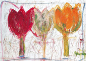 Ursula Meyer Petersen  3 Tulips Reproducción de arte 70x50cm | Yourdecoration.es