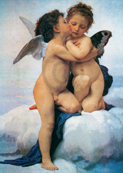 William Bouguereau  First Kiss Reproducción de arte 50x70cm | Yourdecoration.es