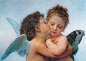 William Bouguereau  First Kiss Reproducción de arte 70x50cm | Yourdecoration.es