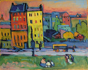 Wassily Kandinsky  Houses of Munich Reproducción de arte 53x43cm | Yourdecoration.es