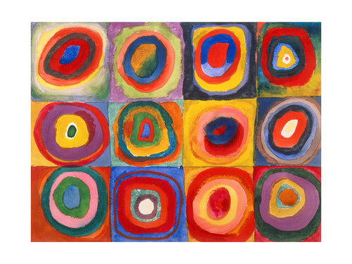 Wassily Kandinsky  Farbstudie Quadrate Reproducción de arte 80x60cm | Yourdecoration.es