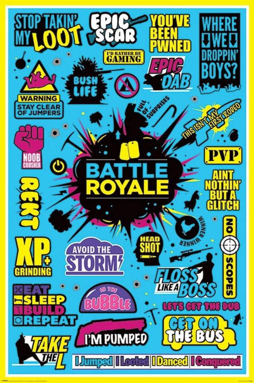 Pyramid Battle Royale Infographic Póster 61x91,5cm | Yourdecoration.es