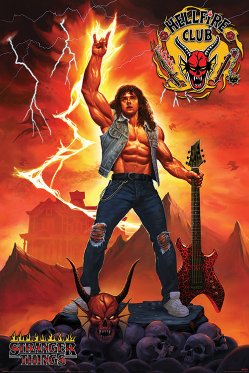 Pyramid Pp34721 Stranger Things 4 Hellfire Club Rock God Póster 61x91,5cm | Yourdecoration.es