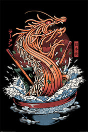 Pyramid PP34788 Ilustrata Dragon Ramen Póster 61X91 5cm | Yourdecoration.es