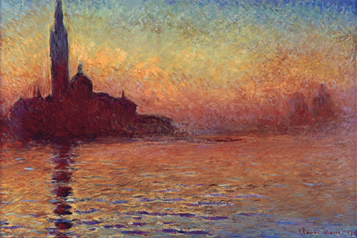 Pyramid Claude Monet San Giorgio Maggiore at Dusk Póster 91,5x61cm | Yourdecoration.es