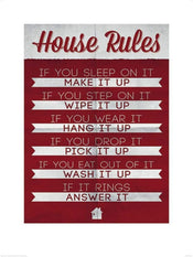 Pyramid House Rules Reproducción de arte 60x80cm | Yourdecoration.es