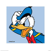 Pyramid Donald Duck Blue Reproducción de arte 40x40cm | Yourdecoration.es