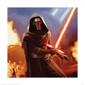 Pyramid Star Wars Episode VII Kylo Ren Fire Reproducción de arte 40x40cm | Yourdecoration.es