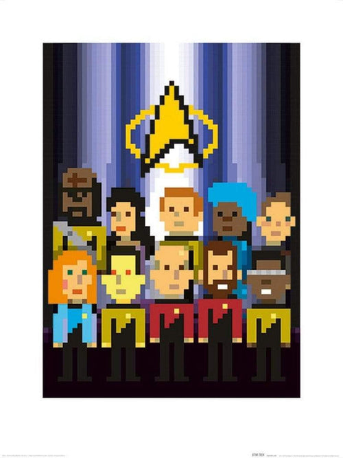 Pyramid Star Trek The Next Generation Trexels TNG Crew Reproducción de arte 60x80cm | Yourdecoration.es