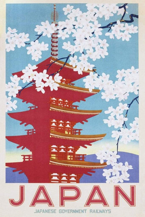 Pyramid Japan Railways Blossom Póster 61x91,5cm | Yourdecoration.es