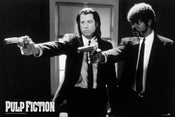 Pyramid Pulp Fiction Black and White Guns Póster 91,5x61cm | Yourdecoration.es